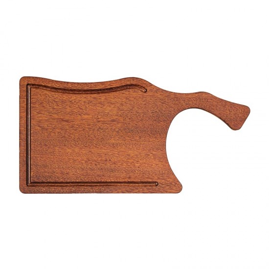 Biradlı GRV-1843 Asimetrik Iroko Peynir Sunum Tahtası, 40x20 cm